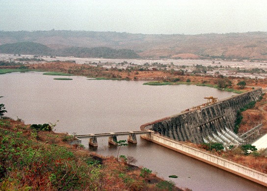 Overall view of the Inga dam, located some 350 kilometers (220 miles), Southwest of Kinshasa, taken 30 August. The dam with was under rebels control, supplied electricity to the capital kinshasa was reseized by troops of President Laurent Kabila and Angolan troops.