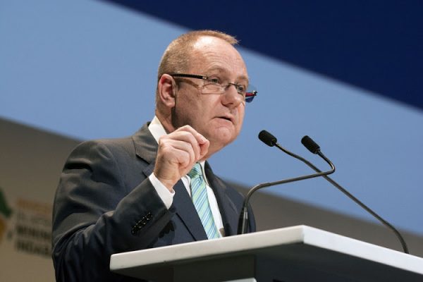 February 08, 2016. Mark Cutifani, CE of Anglo American addresses the investing in African mining indaba in Cape Town.Pic:Trevor Samson/ Business Day