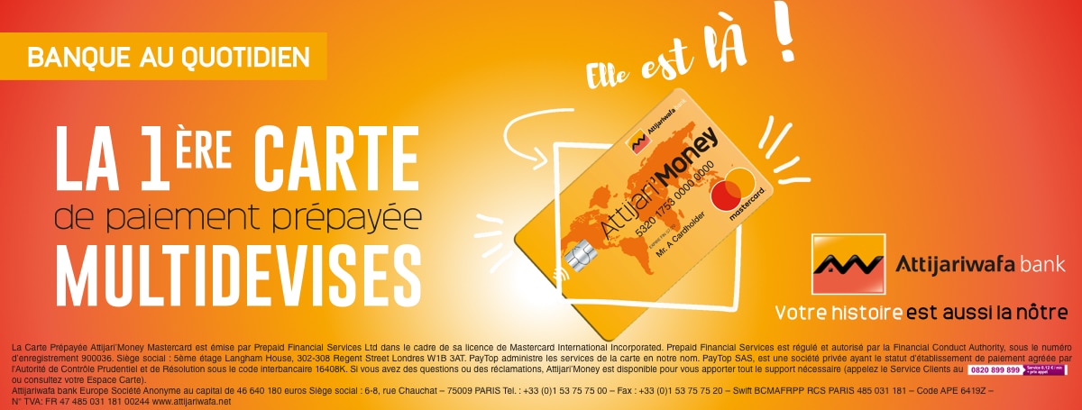 Attijari’ Money : nouvelle carte prépayée multidevises et 100% digitale lancée
