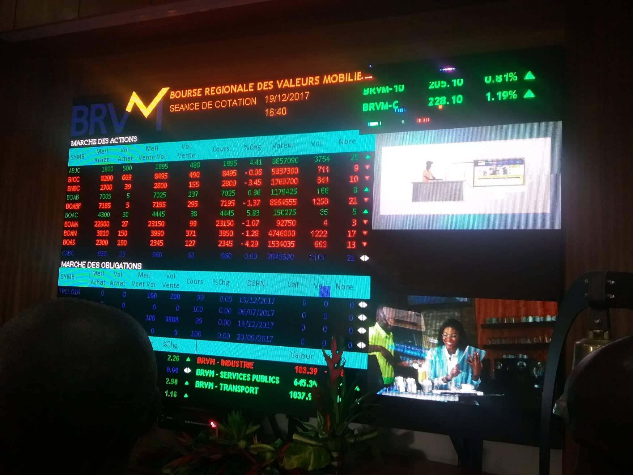 BRVM : la bourse en ligne opérationnelle en 2018