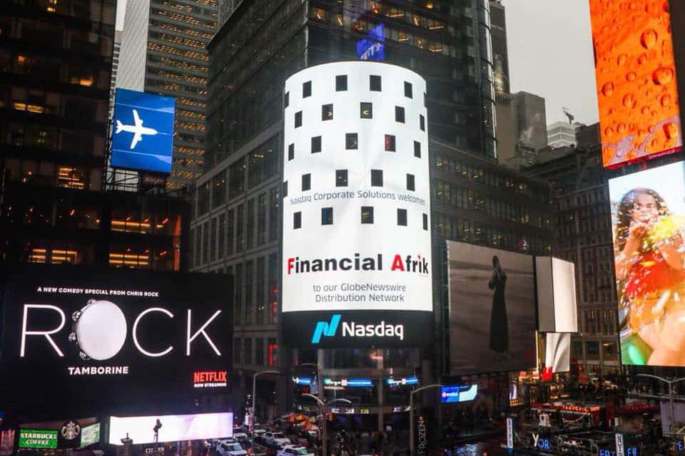 Financial Afrik  sur Times Square