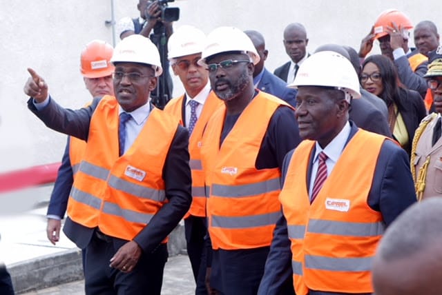 Le Président de la République du Liberia SEM George WEAH visite la centrale électrique CIPREL