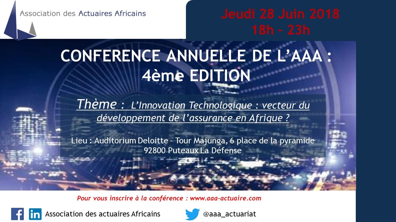 Conférence annuelle de l&rsquo;AAA: l’innovation technologique, vecteur du développement de l’assurance en Afrique ?