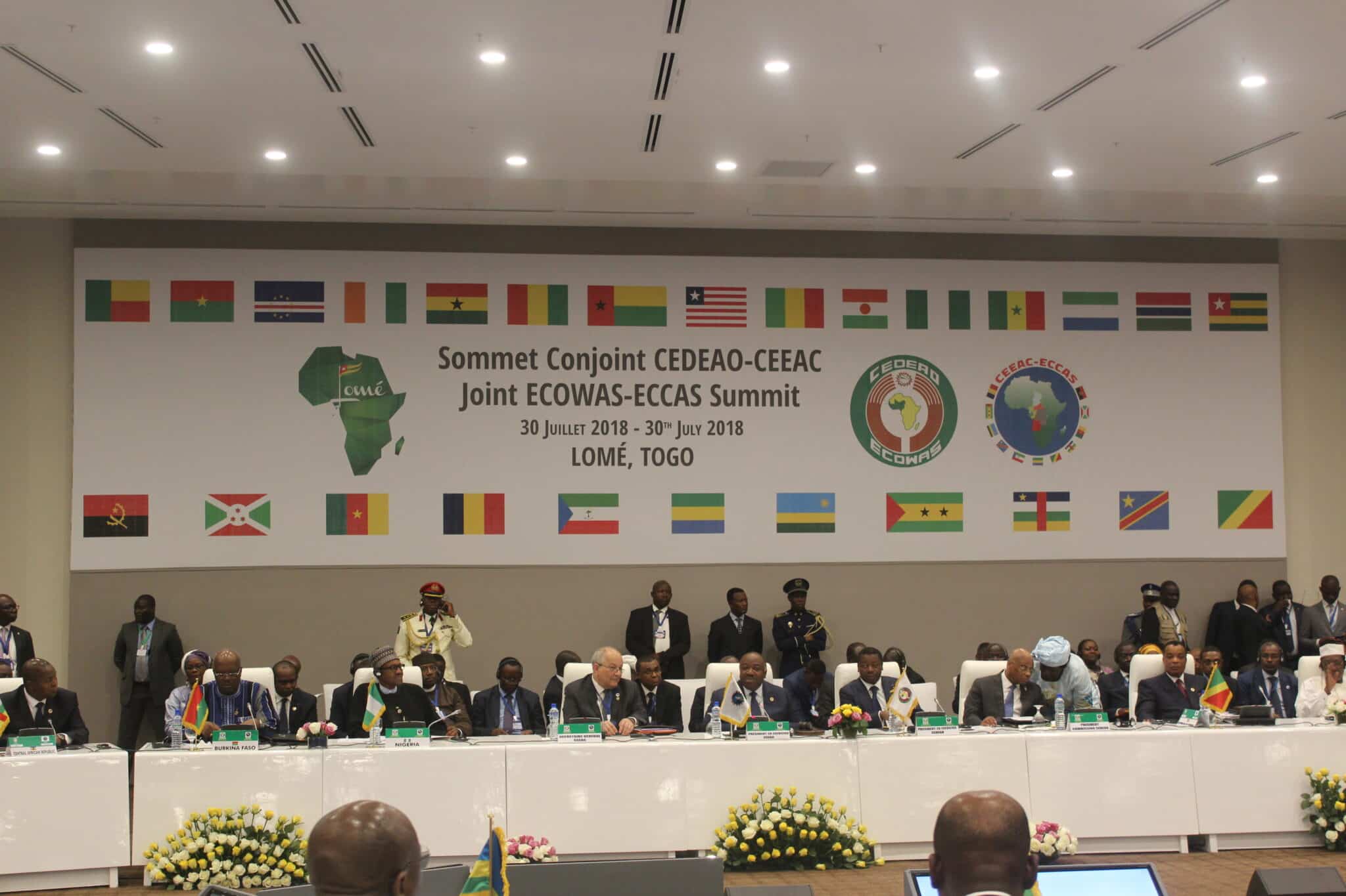 Les chefs d’Etats de la CEDEAO et de la CEEAC adoptent la déclaration de Lomé