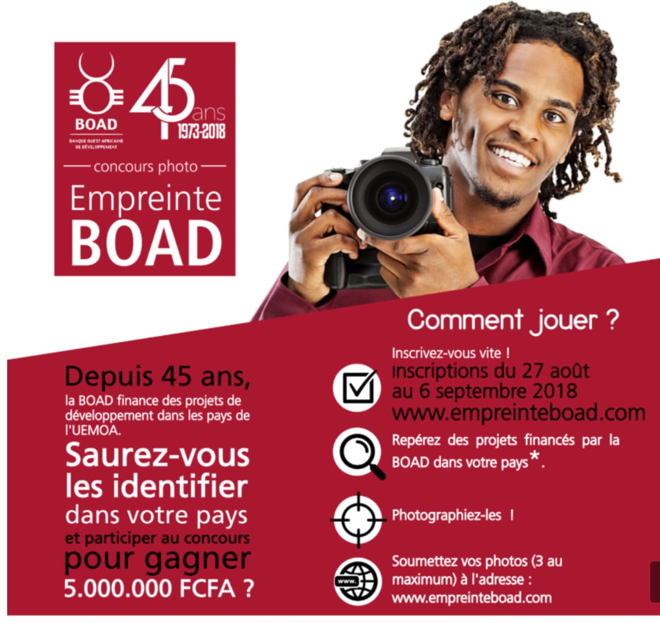 La BOAD lance un concours de photographie à l’occasion de la célébration de ses 45 ans