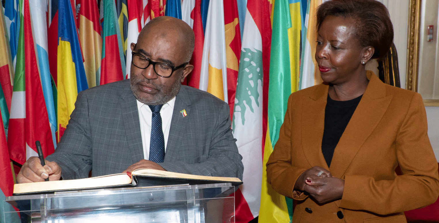 Le président Azali Assoumani des Comores a rencontré Louise Mushikiwabo de l’OIF
