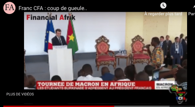 Franc CFA: Macron face à un étudiant burkinabé