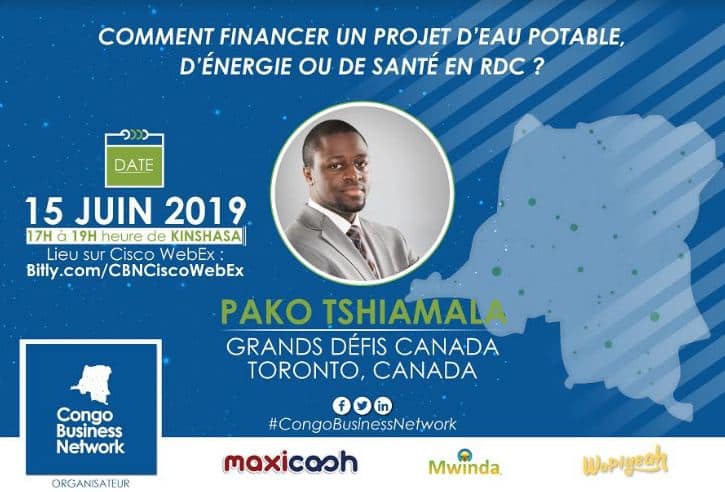 Congo Business Network organise une session sur le financement des projets d’eau potable, d’énergie ou de santé en RDC le 15 juin 2019