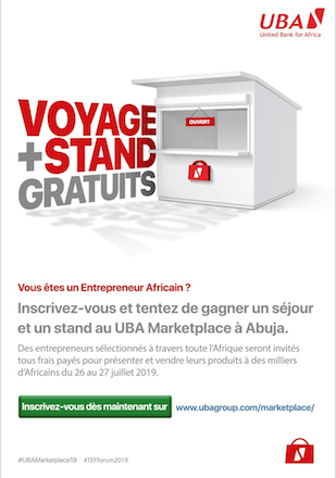5 ème Edition du Programme d’Entrepreneuriat de la Fondation Tony ELUMELU, UBA lance le UBA Marketplace.