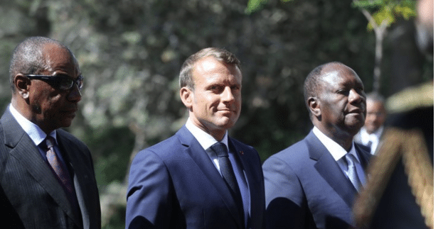 France-Afrique :  Emmanuel Macron exhorte Alassane Ouattara et  Alpha Condé à privilégier l&rsquo;alternance