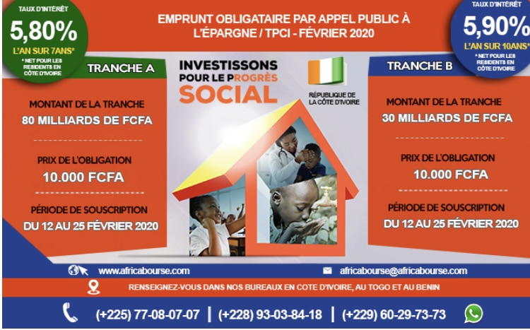Africabourse mobilise 110 milliards de FCFA pour l’Etat de la Côte d’Ivoire
