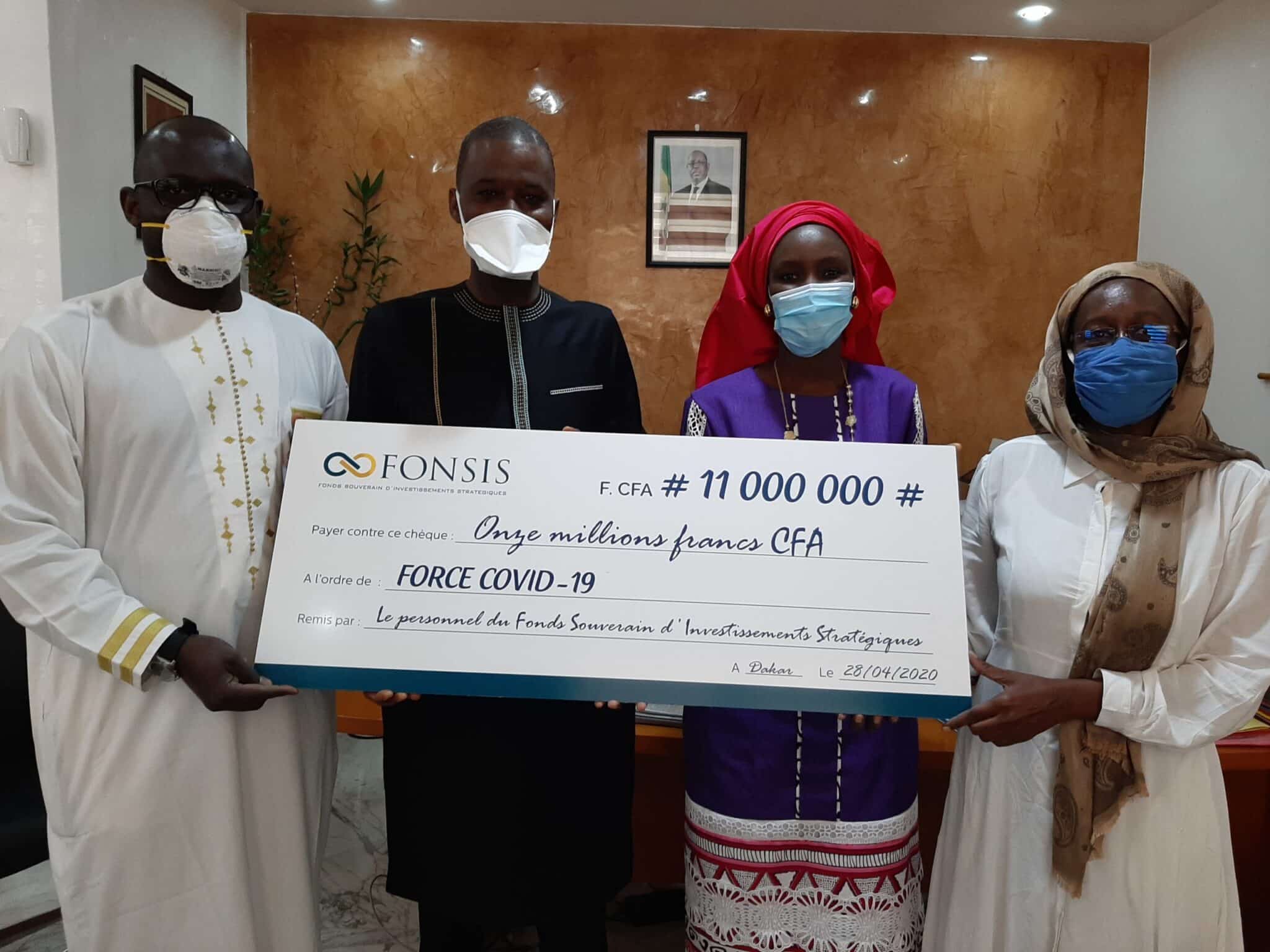 Le personnel du FONSIS contribue pour 11 millions au Force Covid-19
