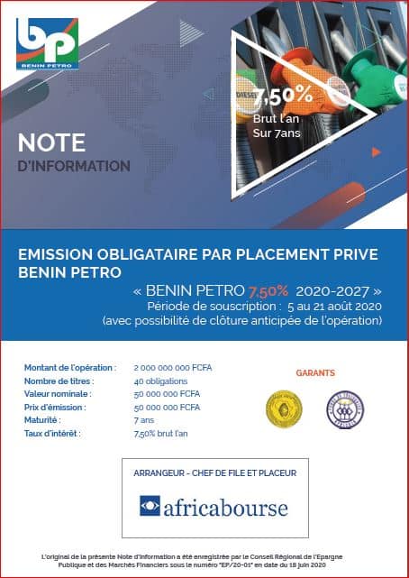 AFRICABOURSE mobilise avec succès 2 milliards de FCFA pour BENIN PETRO S.A.