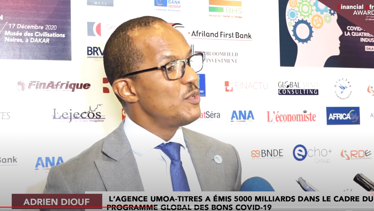 Adrien Diouf : « l’Agence UMOA-Titres a émis 5000 milliards de FCFA dans le cadre du programme global des bons Covid-19 »