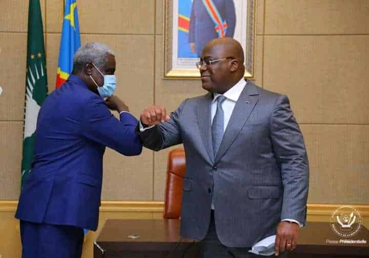 Union africaine : les assurances de Moussa Faki à Félix Tshisekedi