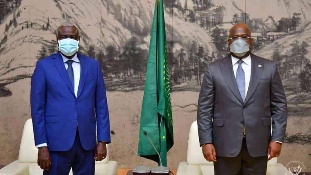 Echanges entre Félix Tshisékédi et Moussa Faki sur les réformes au sein de l&rsquo;Union africaine