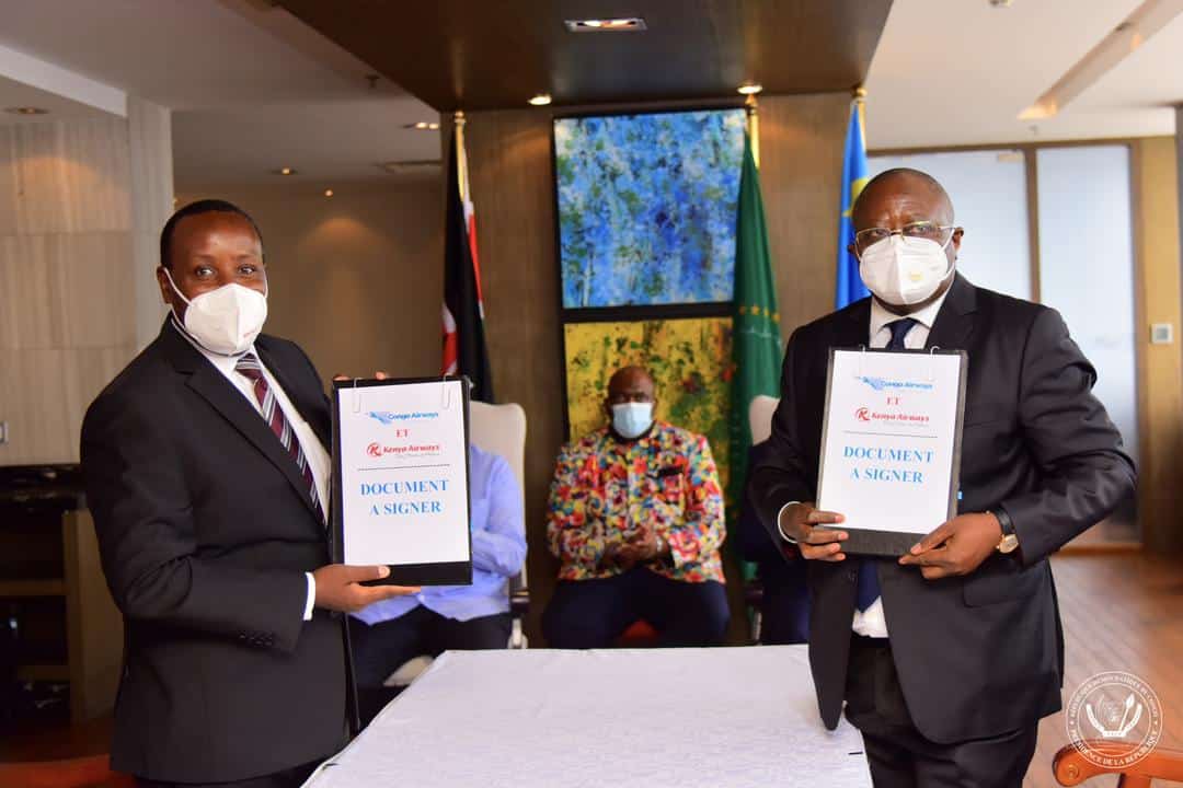 Congo Airways et Kenya Airways signent un mémorandum d&rsquo;entente