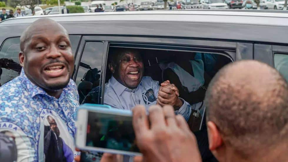 Côte d&rsquo;Ivoire : Laurent Gbagbo « heureux de retrouver la Côte d&rsquo;Ivoire et l&rsquo;Afrique »