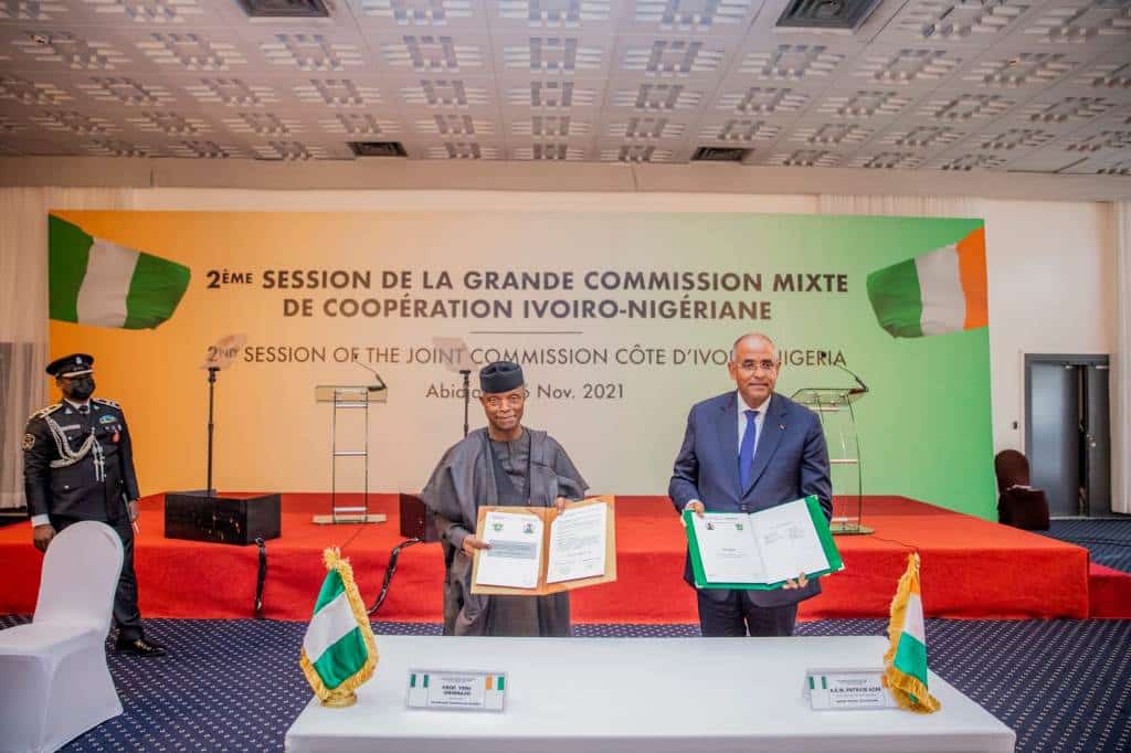 La Côte d’Ivoire et le Nigéria renforcent leur coopération avec neuf nouveaux accords