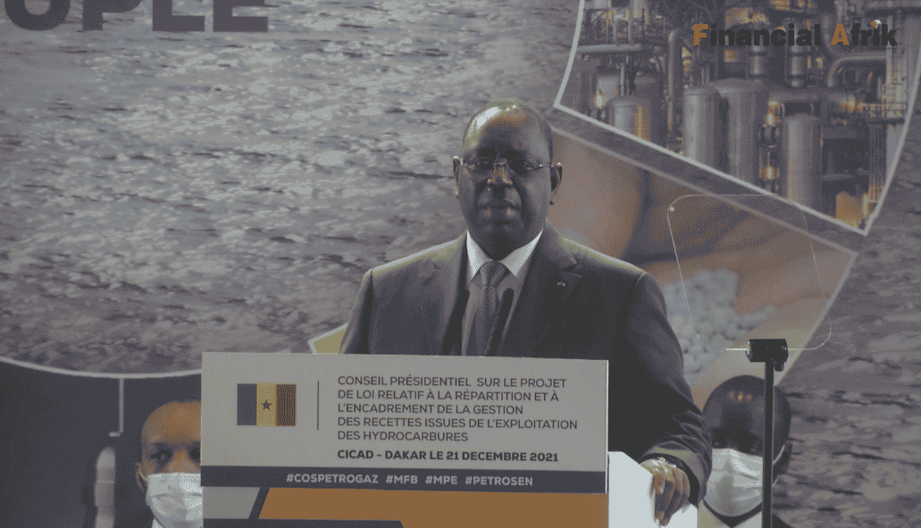 Macky Sall lors du conseil présidentiel sur le projet de loi pour la gestion du potentiel pétrolier et gazier