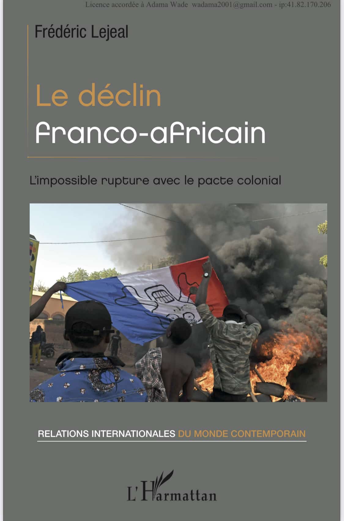 [Vient de paraître] Déclin Franco-Africain de Frédéric  Lejeal