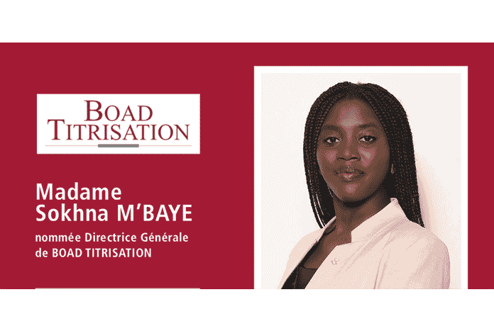 Madame Sokhna M’BAYE nommée Directrice Générale de BOAD Titrisation