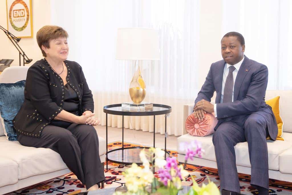 Echange entre Faure Gnassingbé et Kristalina Georgieva sur le financement des actions de développement