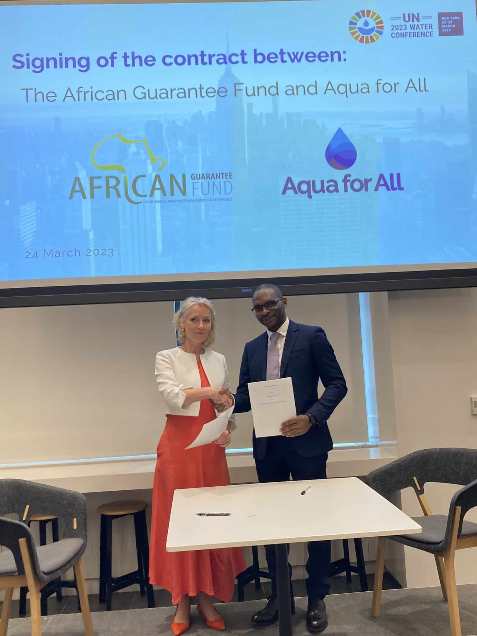 African Guarantee Fund et Aqua For All s&rsquo;associent pour accroître les possibilités de réduction des risques dans le secteur de l&rsquo;eau et de l&rsquo;assainissement en Afrique