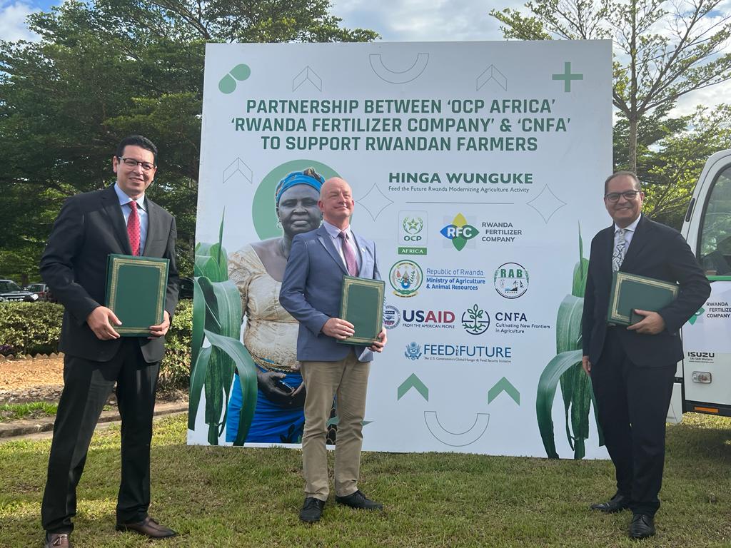 OCP AFRICA, RFC et CNFA signent un protocole d&rsquo;accord pour soutenir 180.000 agriculteurs au Rwanda