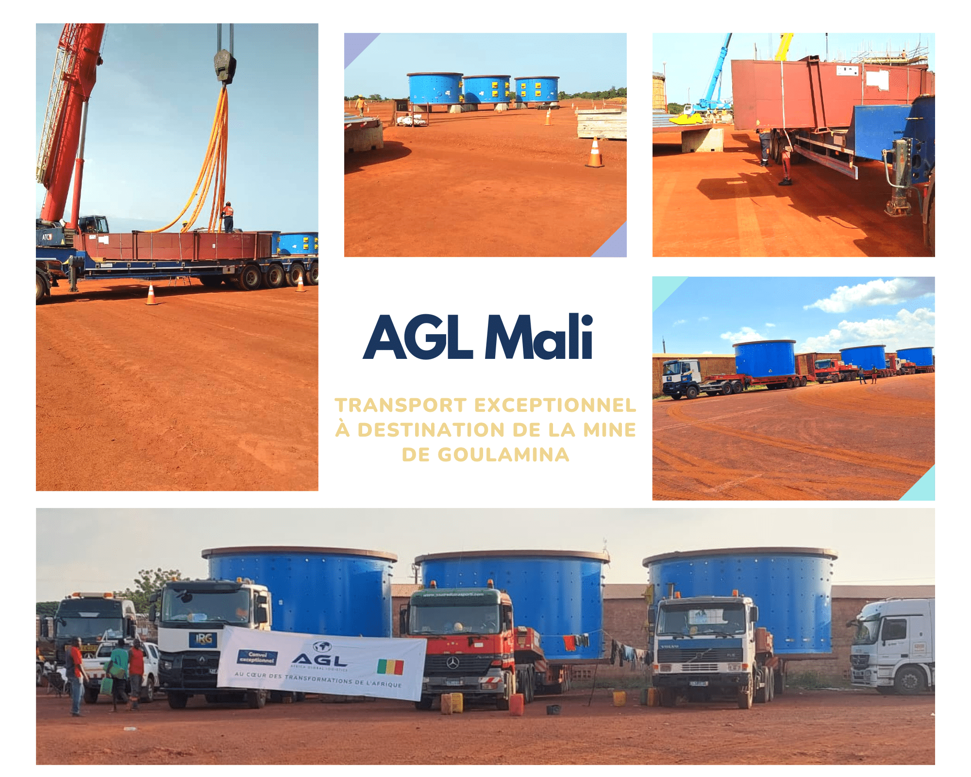 AGL MALI réalise un convoi exceptionnel à destination de la mine de GOULAMINA sur plus de 1 000 KM