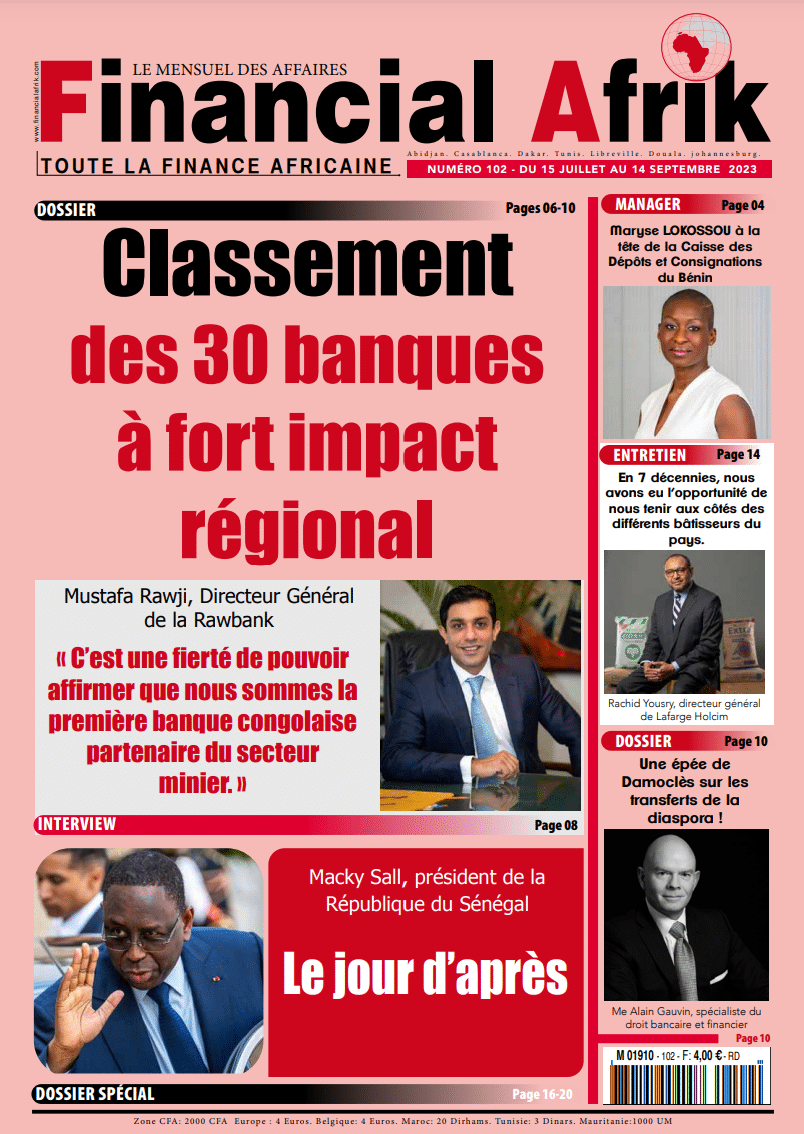 Au sommaire de Financial Afrik numéro 102: classement des 30 banques africaines à fort impact régional (téléchargement)