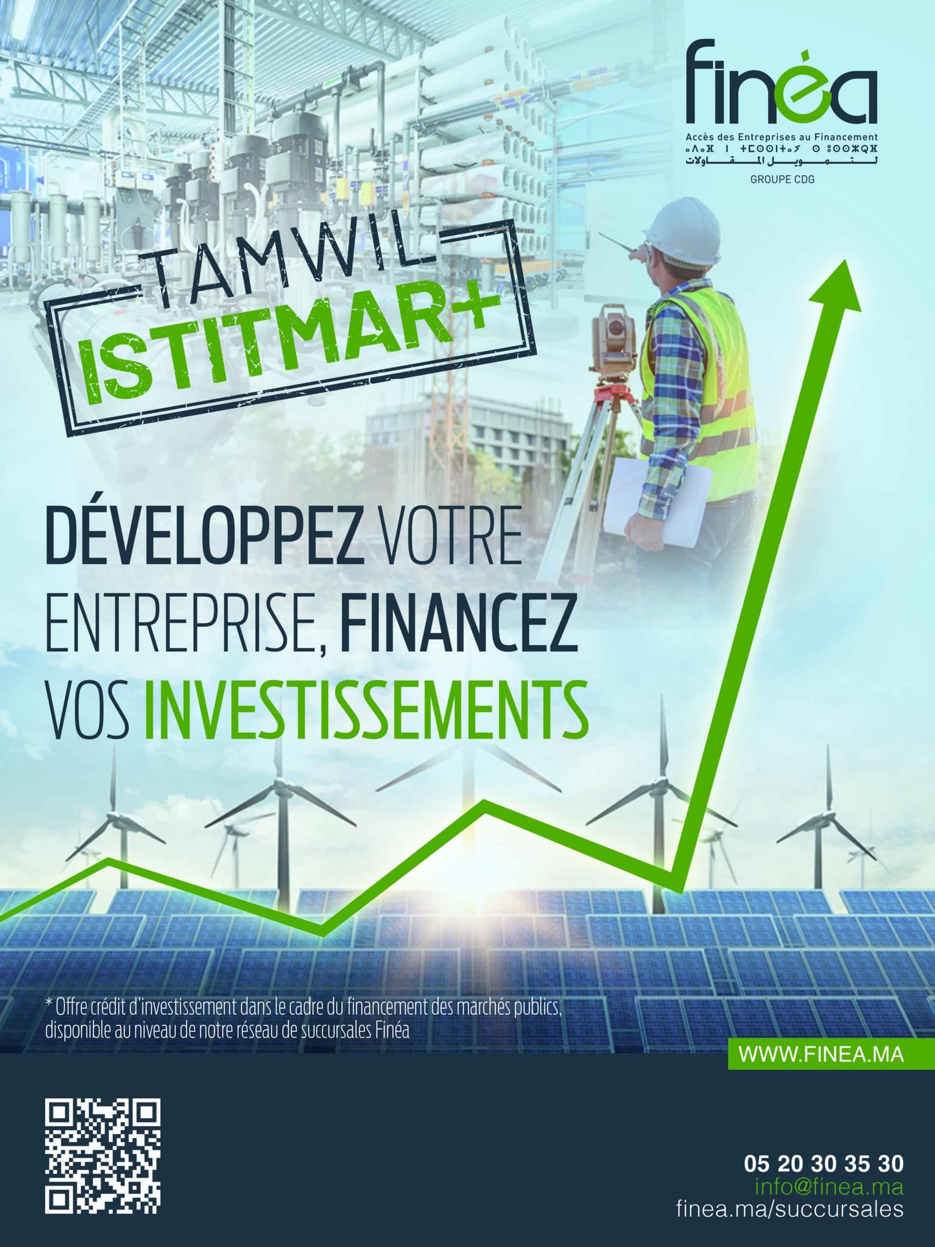 Finéa lance sa nouvelle offre de crédit d’investissement « Tamwil Istitmar+ »