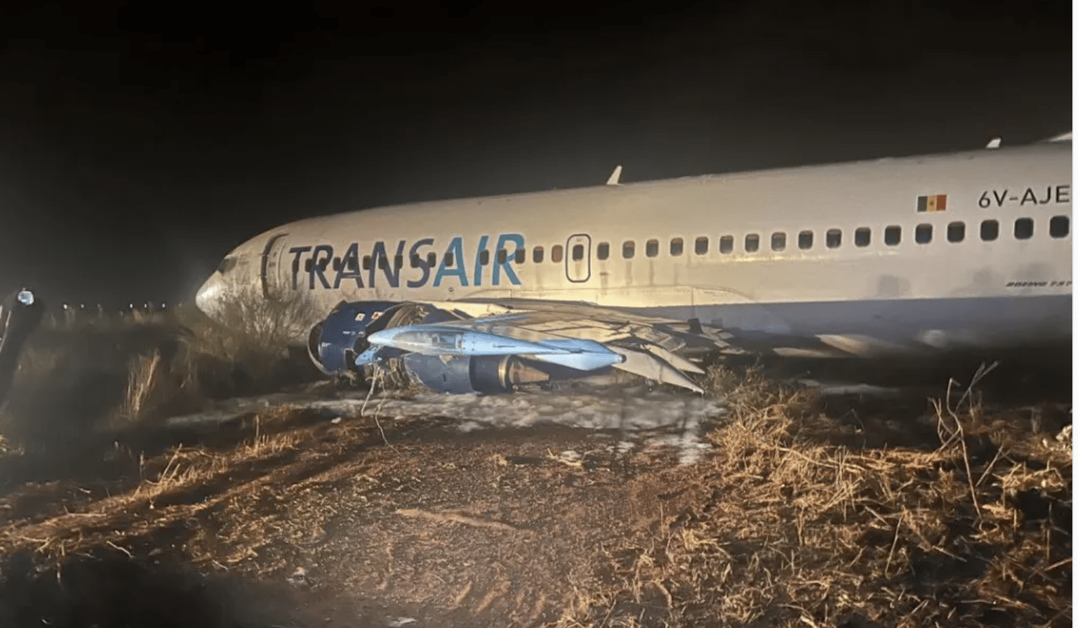 Sénégal : une sortie de piste d’un avion de Transair perturbe l’Aéroport International Blaise Diagne (AIBD)