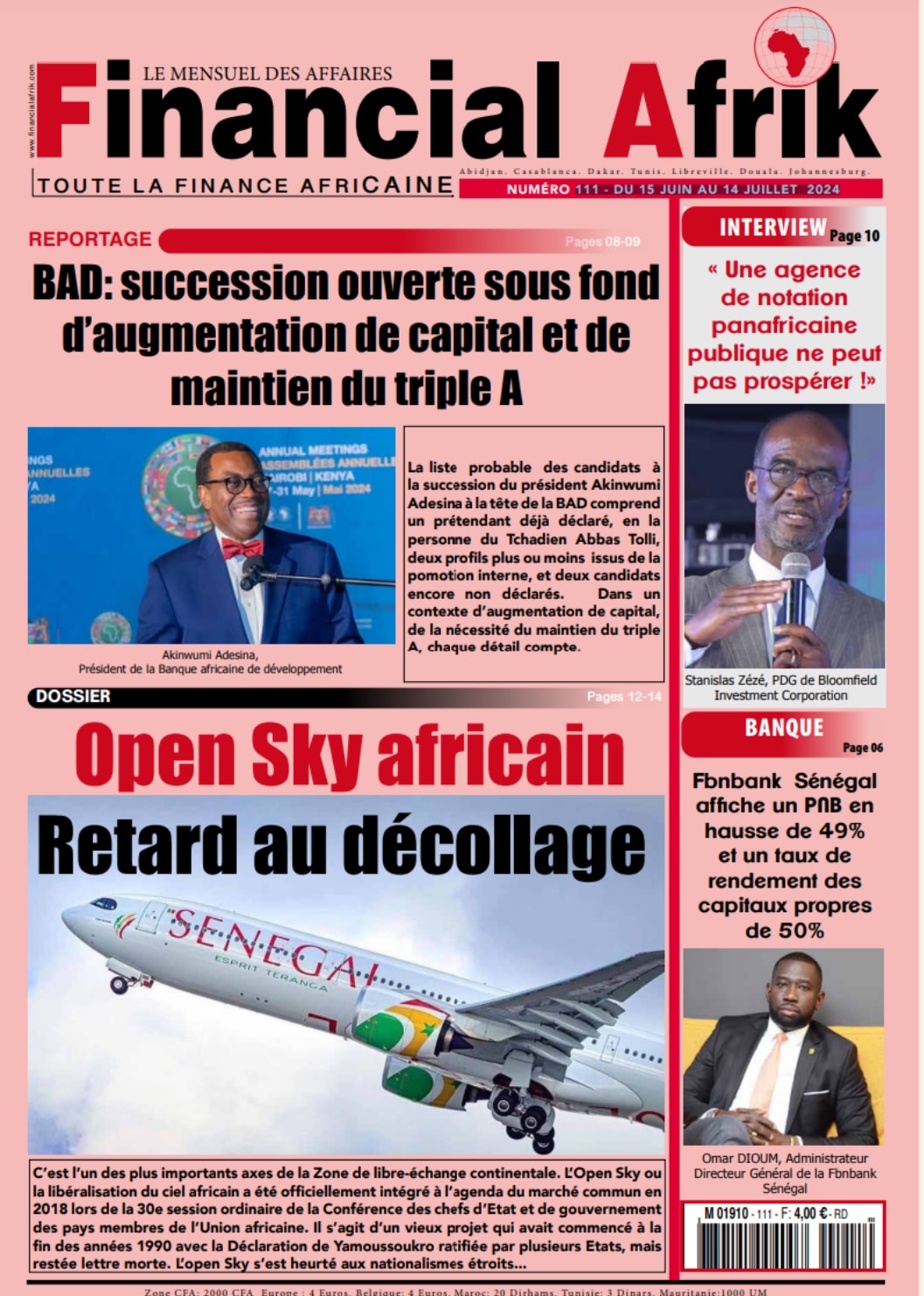 Au sommaire de Financial Afrik numéro 111