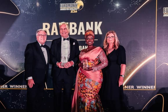 Rawbank reçoit les prix de “DRC&rsquo;s Best Bank” et “DRC&rsquo;s Best Bank for ESG” à l’Euromoney Awards for Excellence 2024