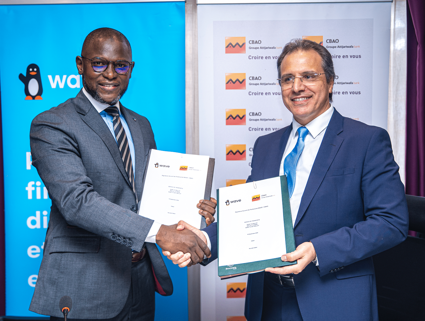 Sénégal: Convention de Partenariat Bank to Wallet & Wallet to Bank WAVE/CBAO