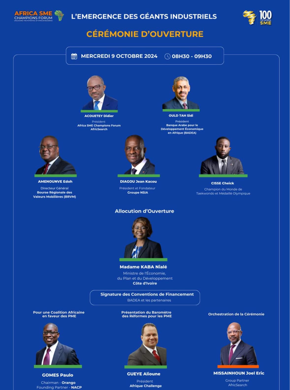 Temps forts du Forum des 100 Meilleures PME d&rsquo;Afrique