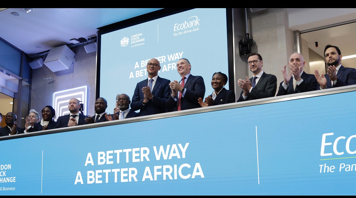 Ecobank célèbre l&rsquo;émission réussie de 400 millions de dollars d’euro-obligations en ouvrant la Bourse de Londres