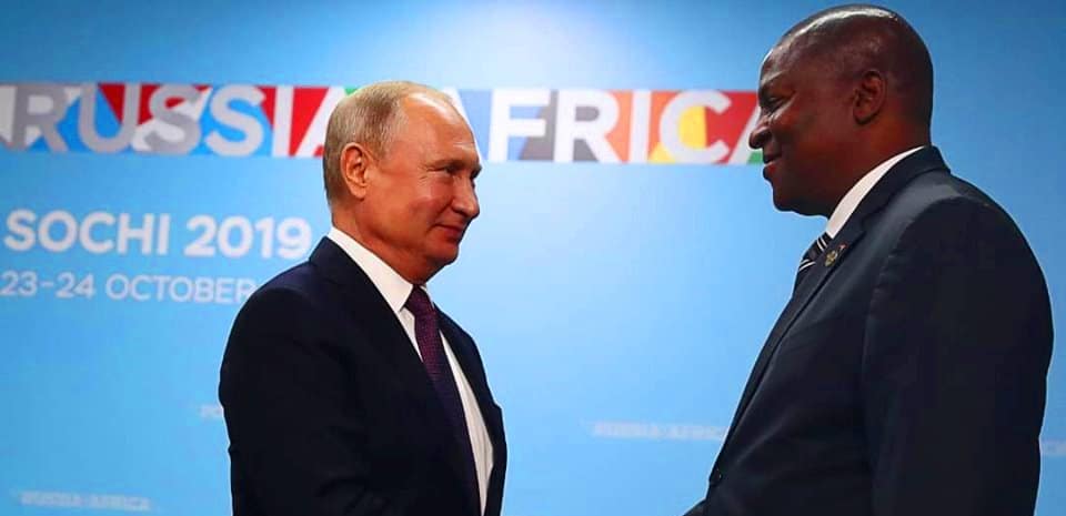 Le président centrafricain Faustin-Archange Touadéra en visite officielle à Moscou
