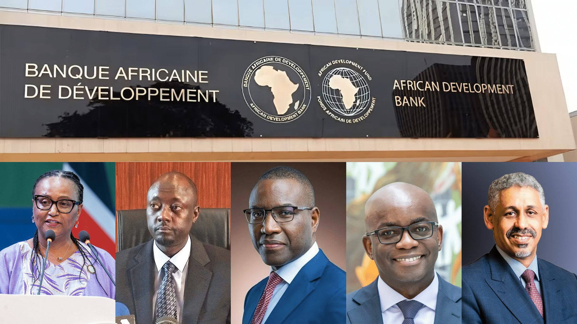 La BAD dévoile la liste officielle des 5  candidats en lice pour la succession de Adesina 