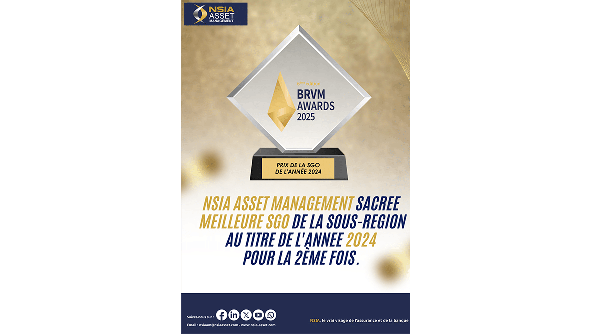 NSIA ASSET MANAMGEMENT récompensée lors de la 6e Edition des BRVM AWARDS