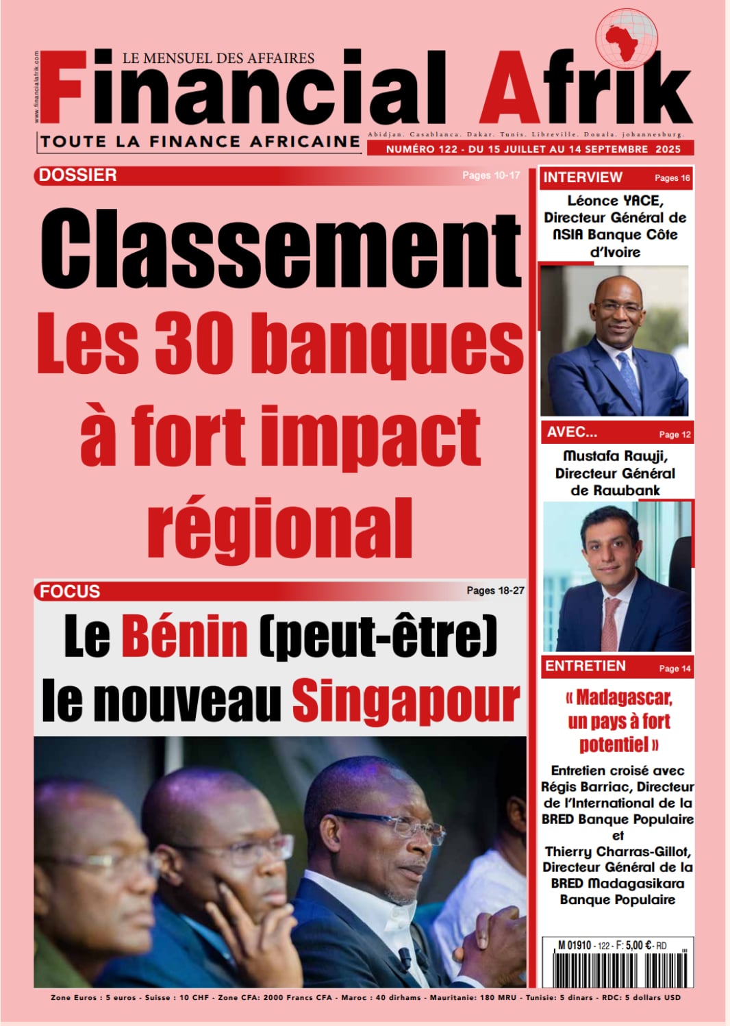 Au sommaire du numéro 122 de Financial Afrik (15 juin – 14 juillet 2025)