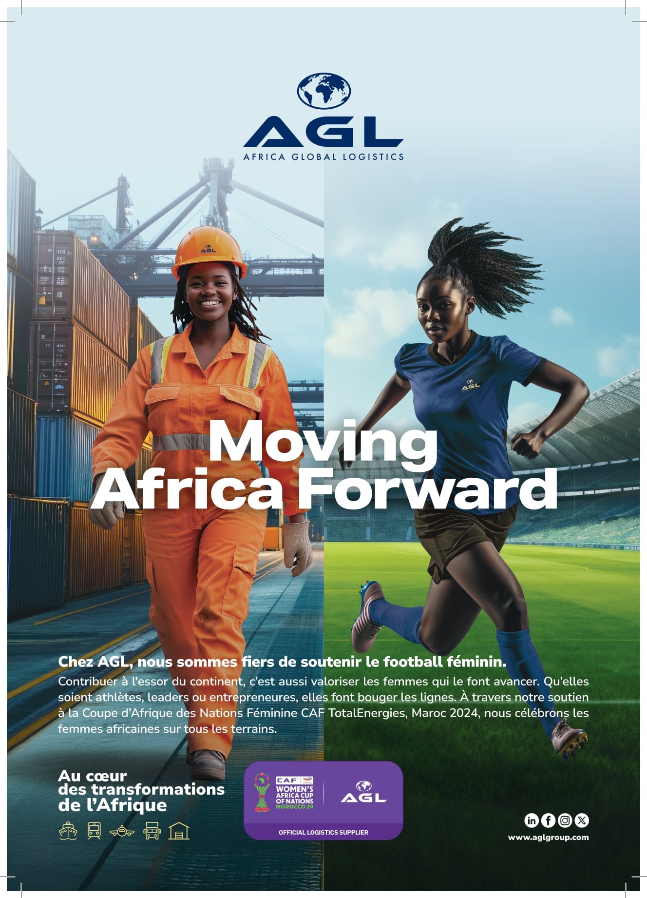 AGL lance sa campagne « Moving Africa Forward » pour la CAN Féminine au Maroc
