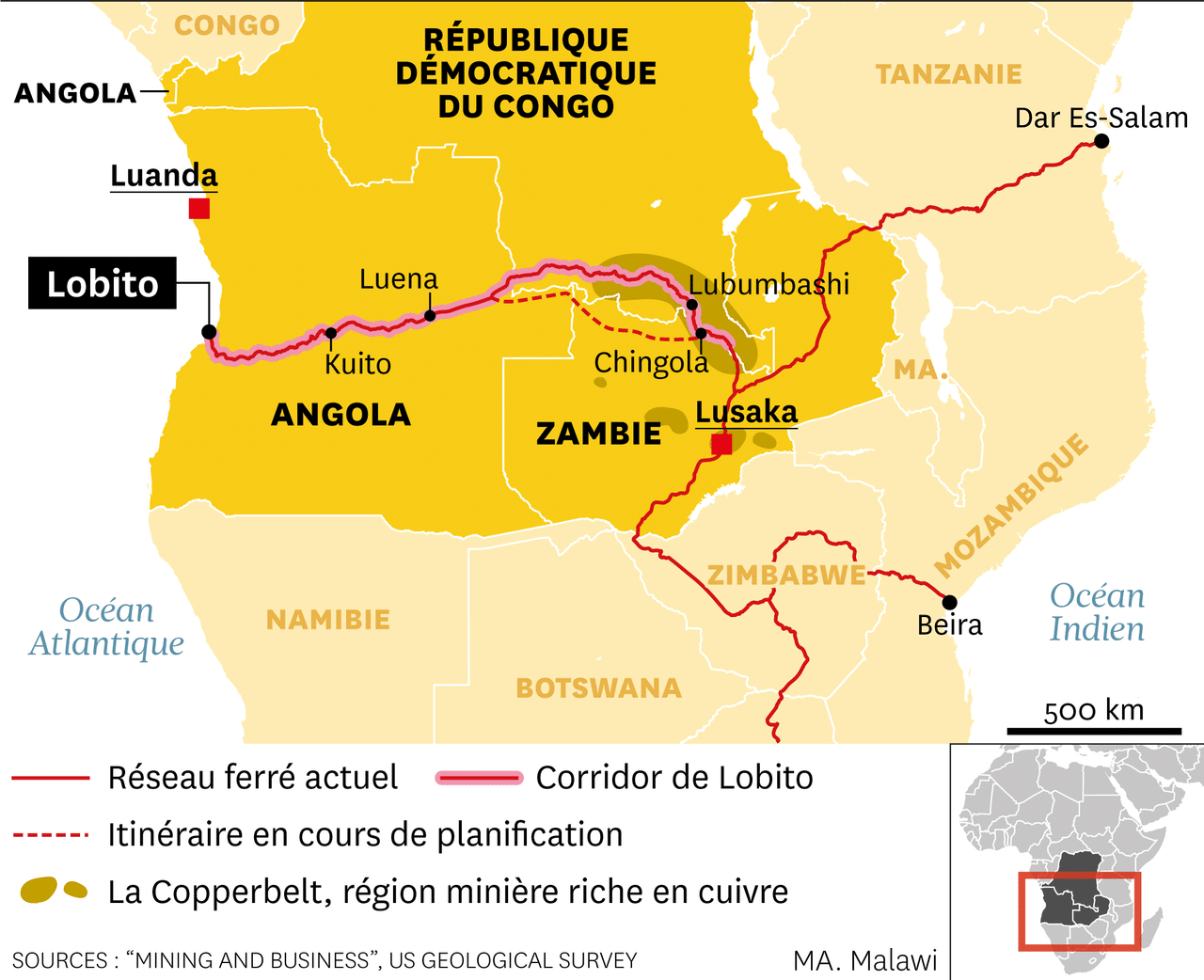 La DFC engage 553 millions de dollars dans le Corridor de Lobito aux côtés de l’Angola