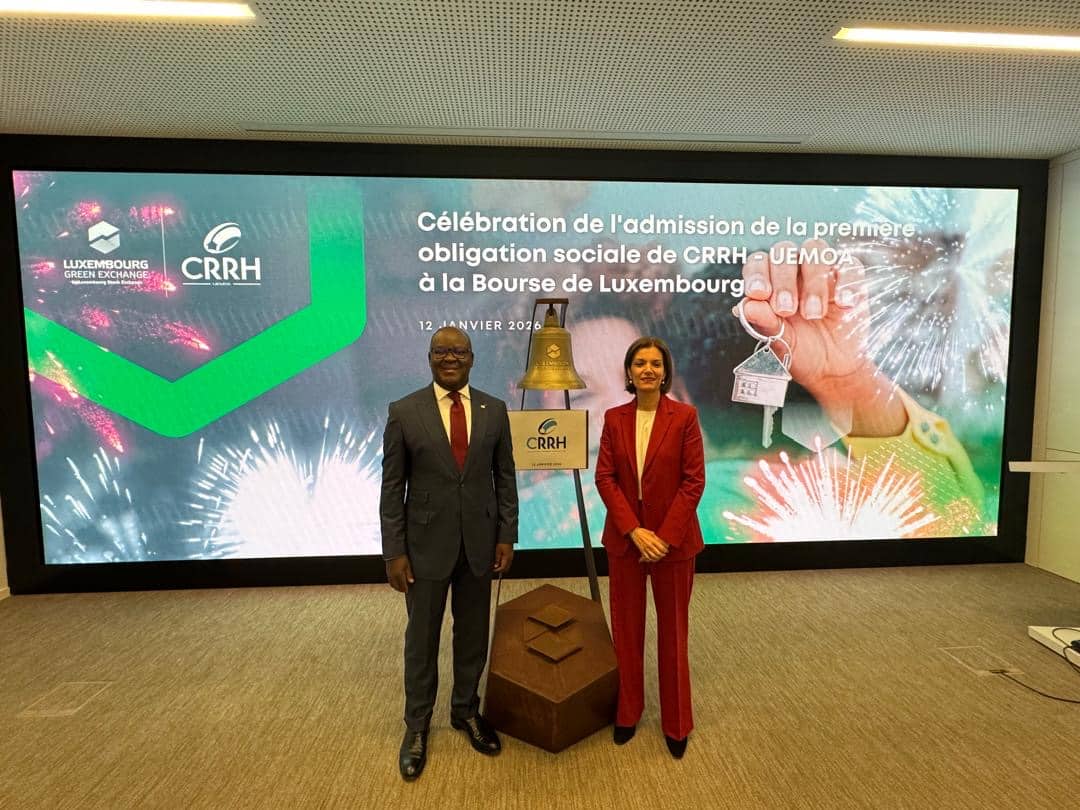 Le Social Bond de la CRRH-UEMOA décroche une double cotation à la BRVM et à la Bourse de Luxembourg