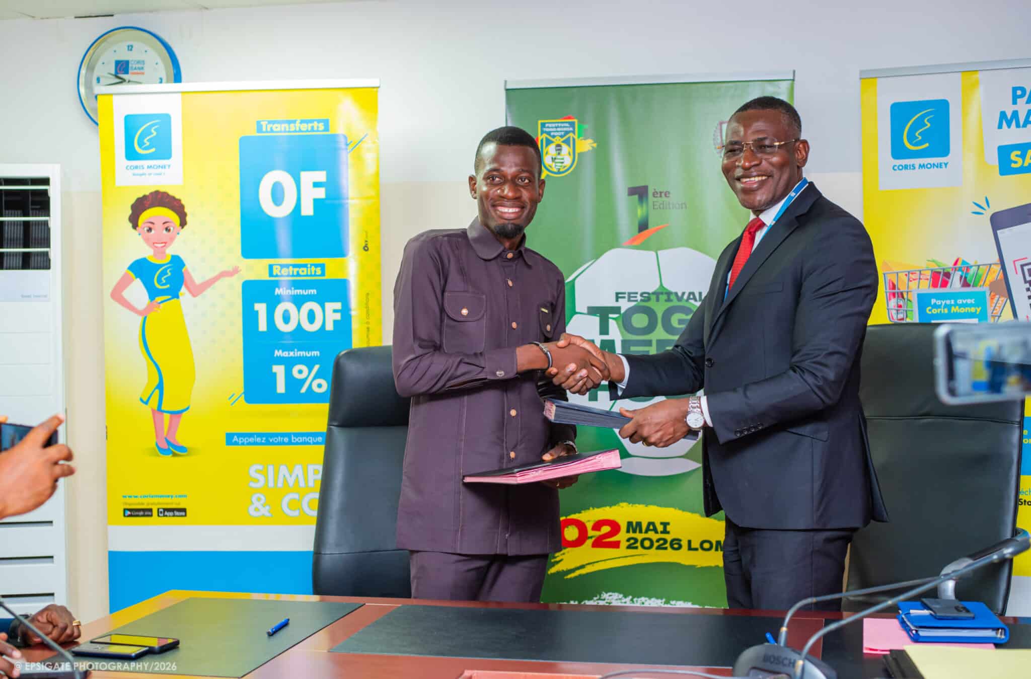 Le Festival Togo Media Foot officialise une convention stratégique avec Coris Bank International Togo
