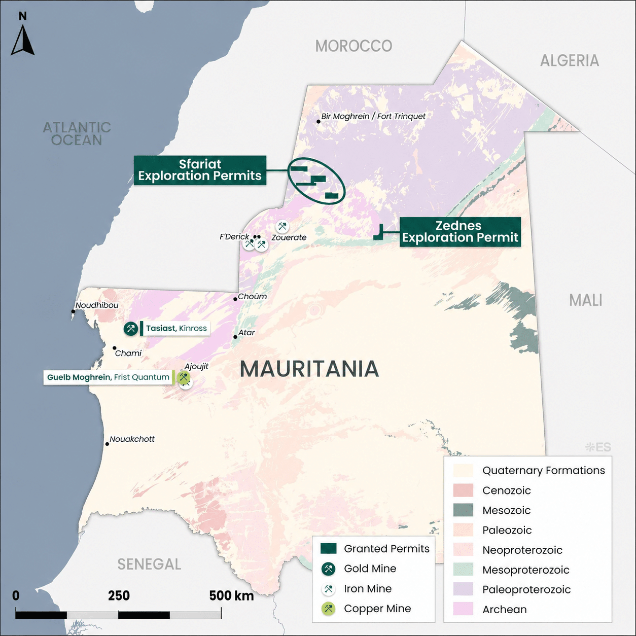 Mauritanie : Montage Gold sécurise plus de 2 100 km² de permis aurifères